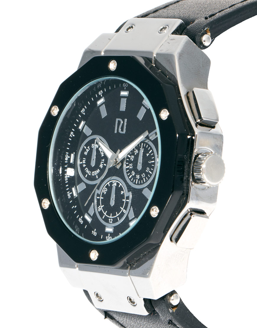 River Island Hexagon Watch in Black for Men Lyst