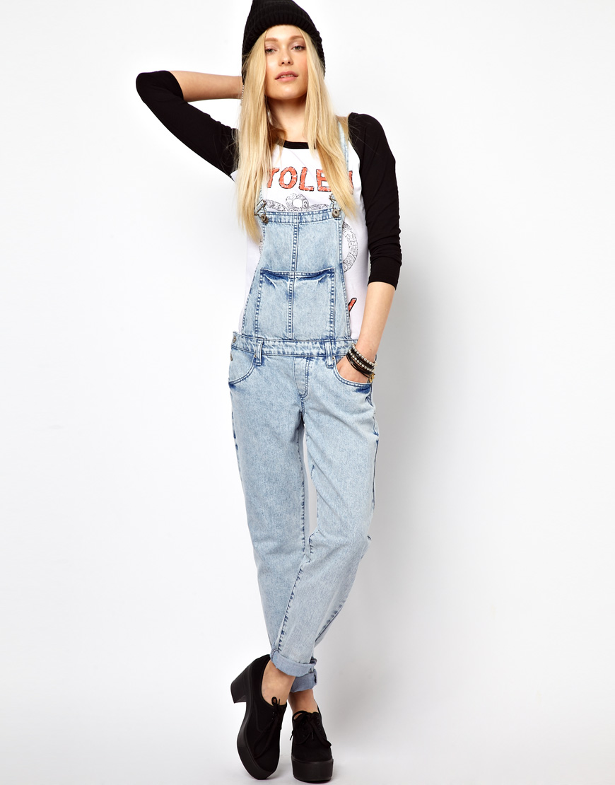 acid wash dungarees