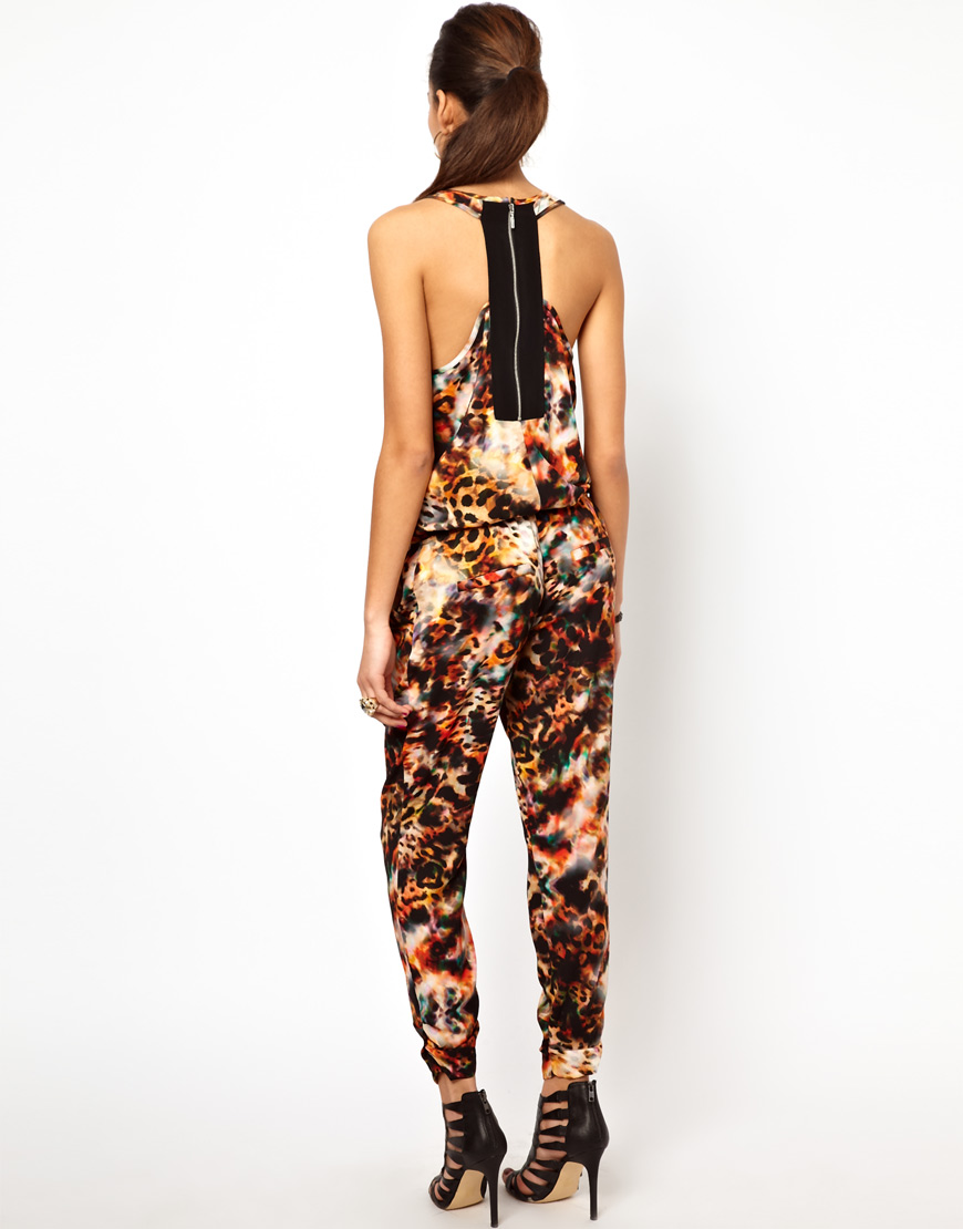 river island animal print jumpsuit