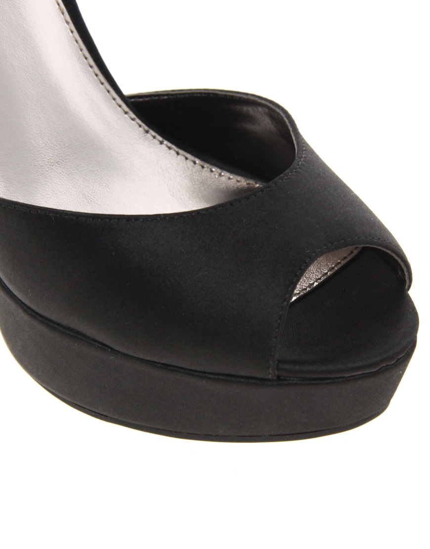 Lyst - Steve Madden Glock Satin Stud Back Heeled Sandal in Black