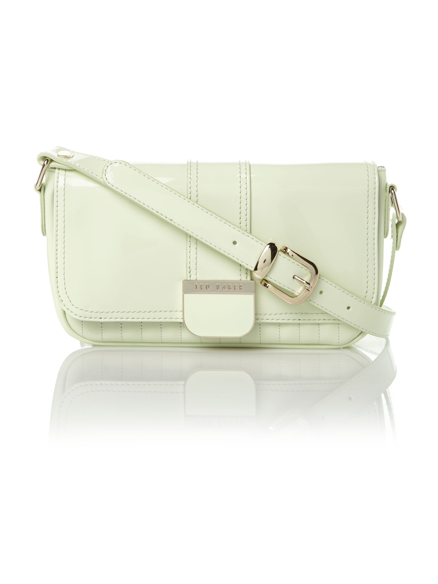 Ted baker Quilted Crossbody Bag in White (green) Lyst