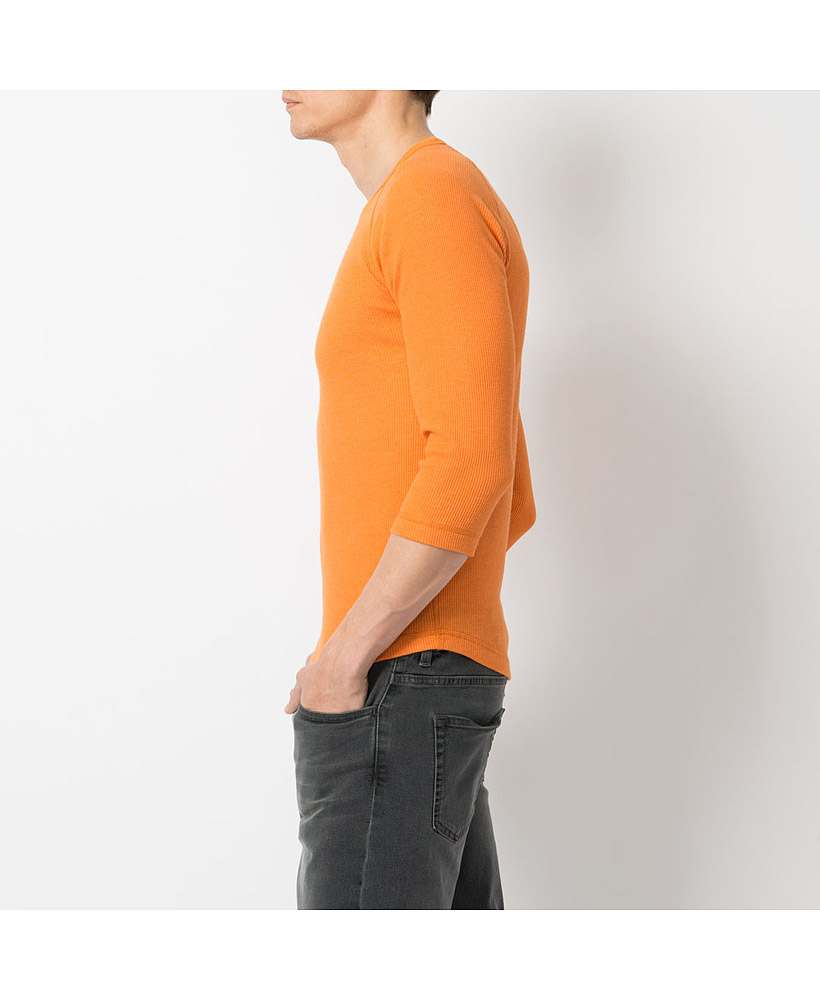Lyst - Uniqlo Light Waffle Crew Neck Three Quarter T-Shirt ...