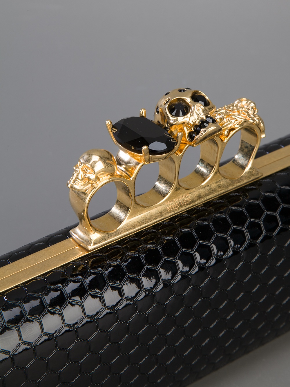 Alexander McQueen Skull Clutch in Black Lyst