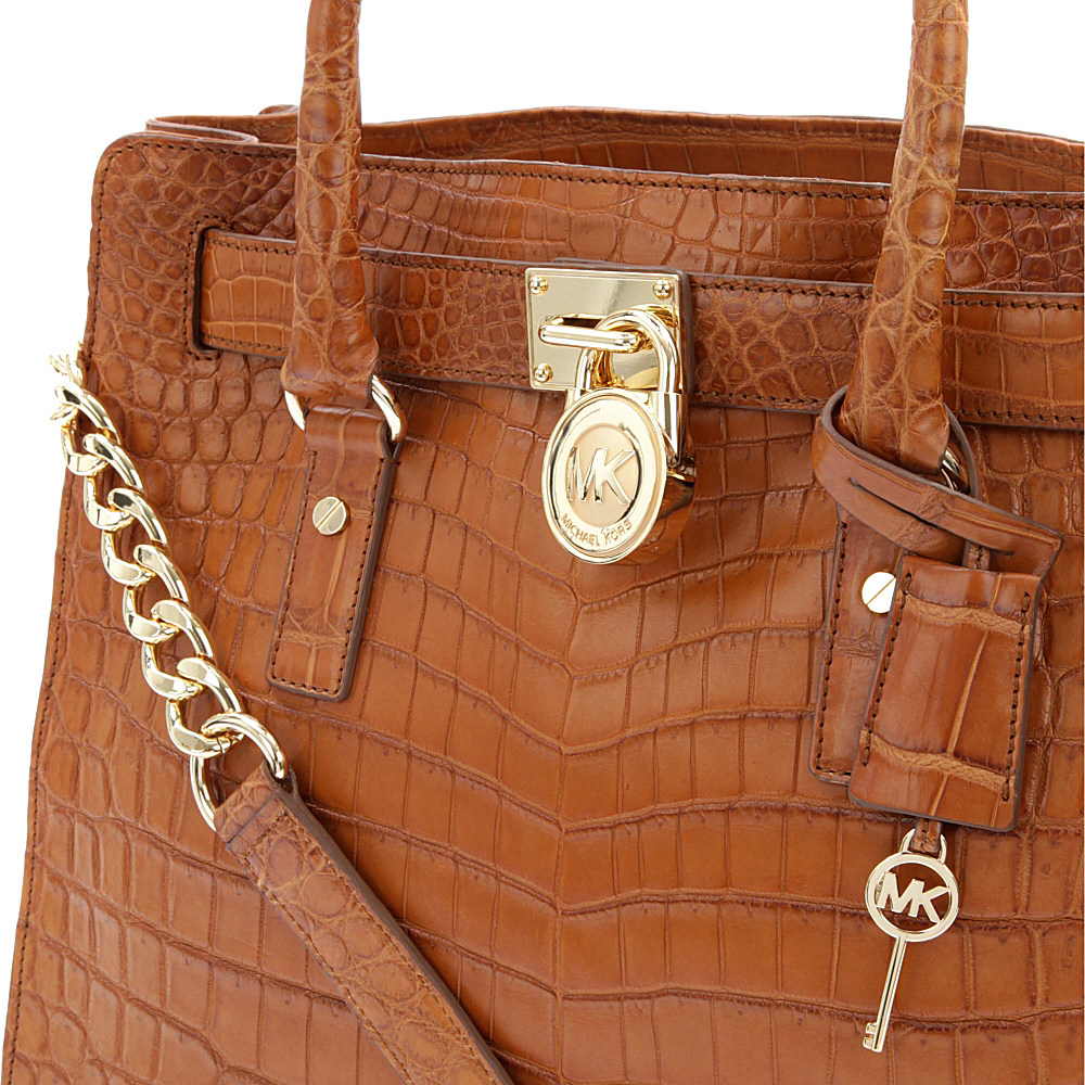 Michael Kors Limited Edition Hamilton Croc Leather Tote in Brown Lyst