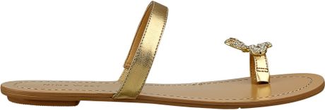 Nine West Sunset Sandals in Gold (gold synthetic) | Lyst