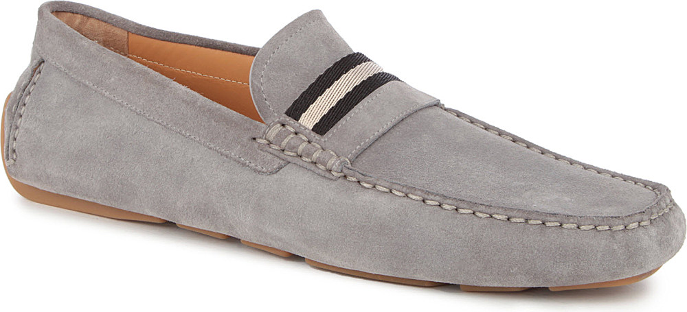 Bally Wabler Suede Driving Shoes - For Men in Dark Grey (Grey) for Men ...