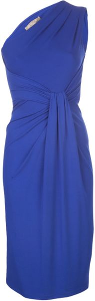 Michael Kors One Shoulder Sheath Dress in Blue (sapphire) | Lyst
