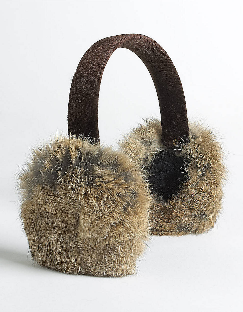 Surell Rabbit Fur Earmuffs With Velvet Band in Natural Lyst