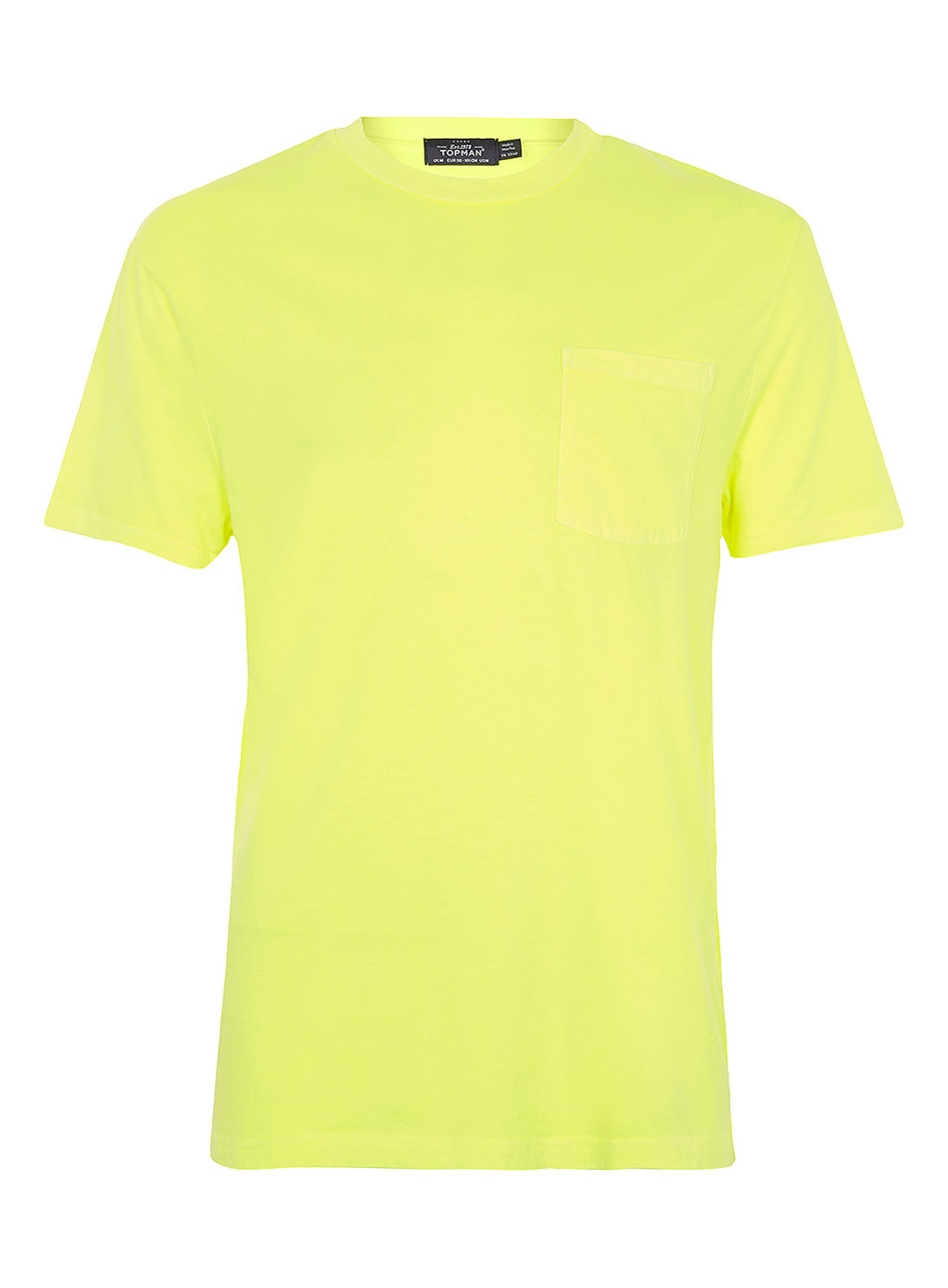 mens yellow pocket t shirt