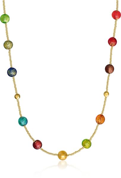 Antica Murrina Frida Murano Glass Long Necklace in Multicolor (gold) | Lyst