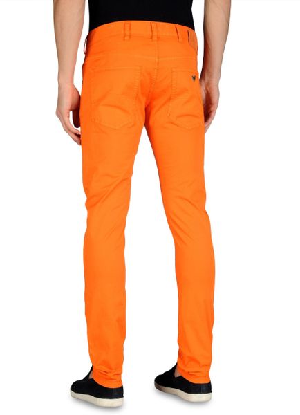 Armani Jeans 5 Pocket Slim Fit Jeans in Orange for Men | Lyst