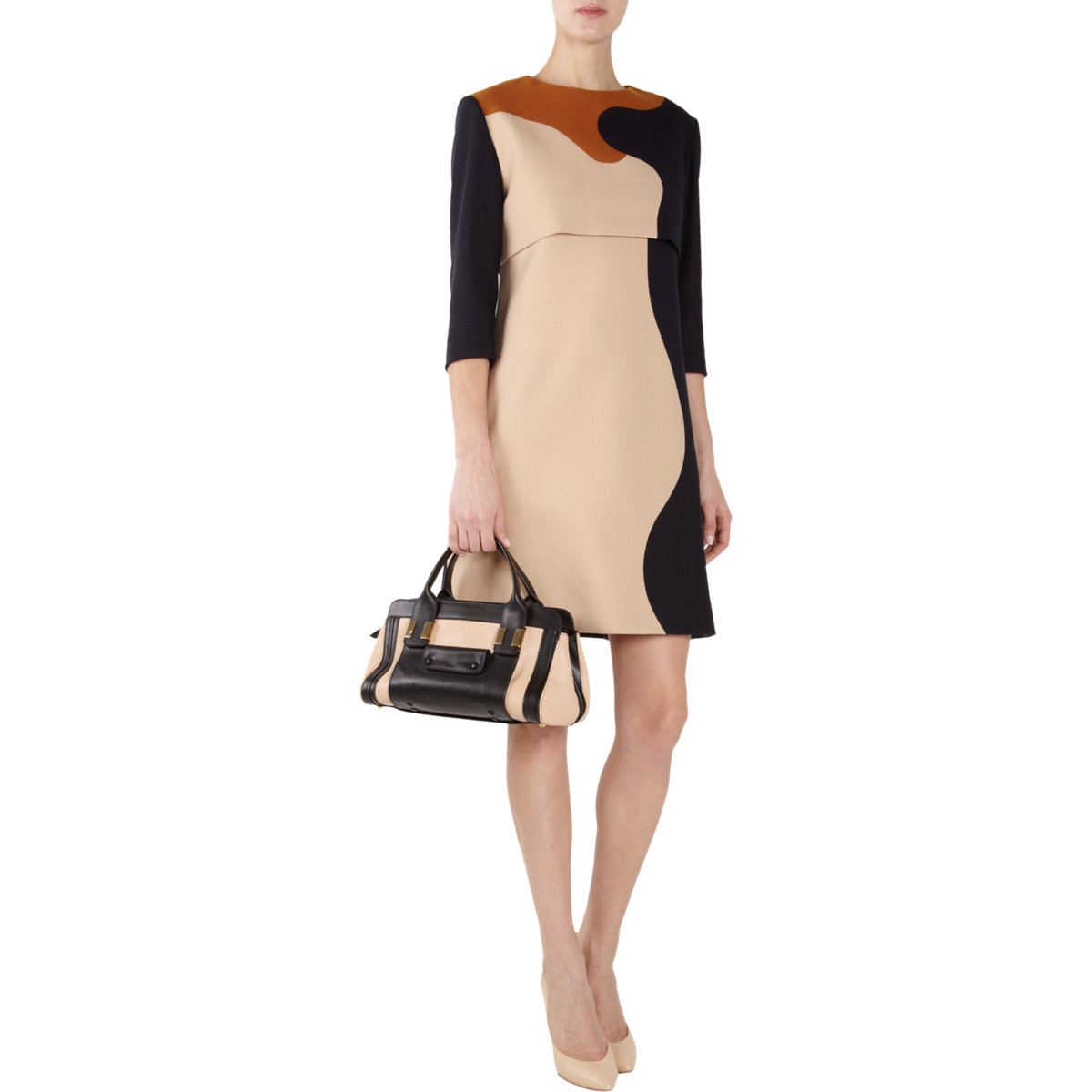 chloe imitation bags - Chlo Colorblock Small Alice Satchel in Pink (gold) | Lyst