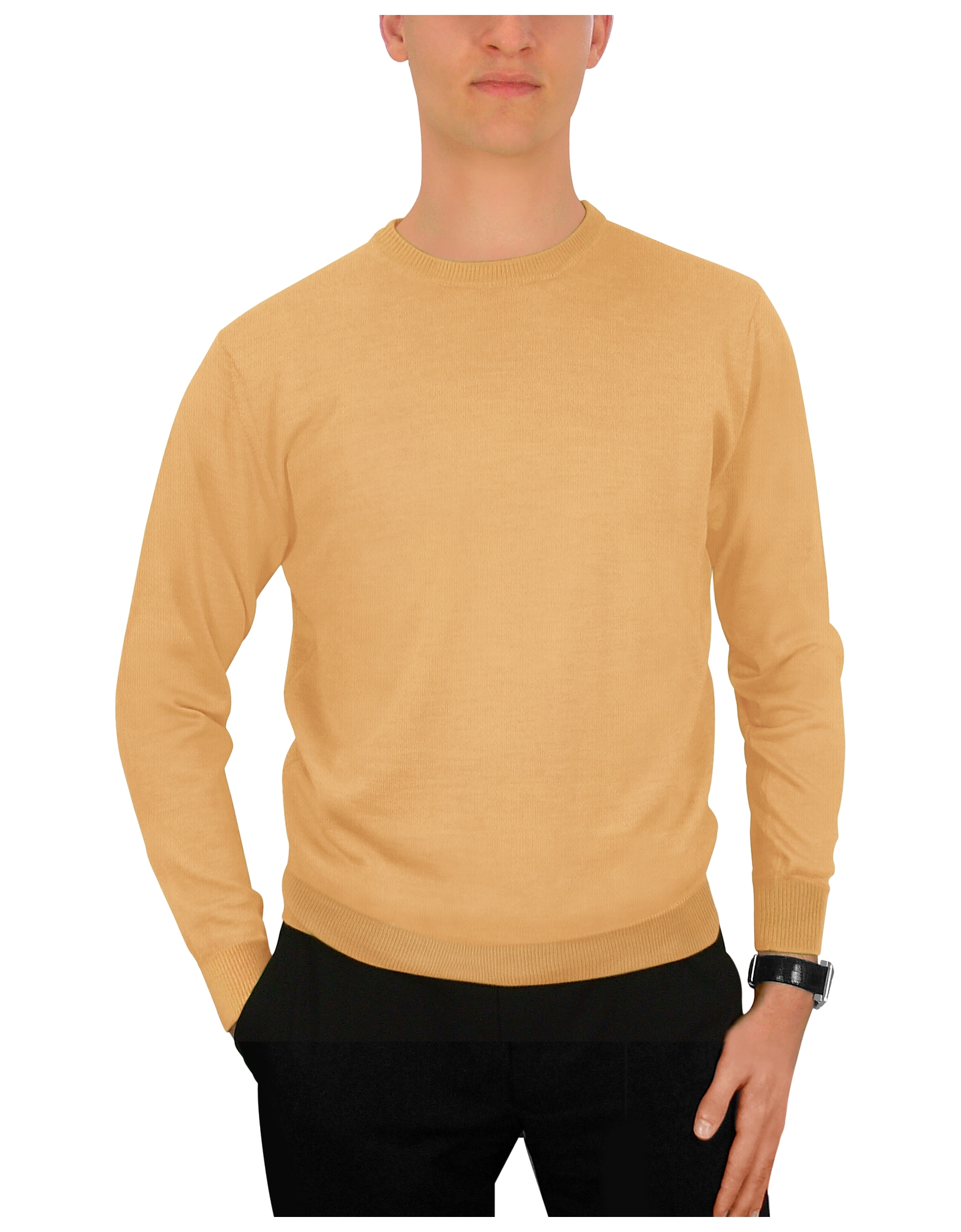 Lyst Forzieri Men's Salmon Cashmere Crewneck Sweater in Natural for Men