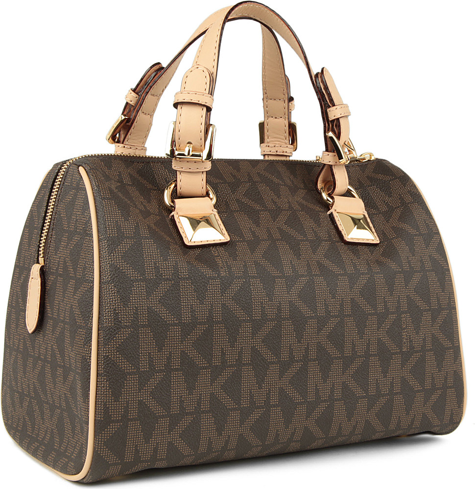 Michael Kors Grayson Bowling Bag in Brown Lyst