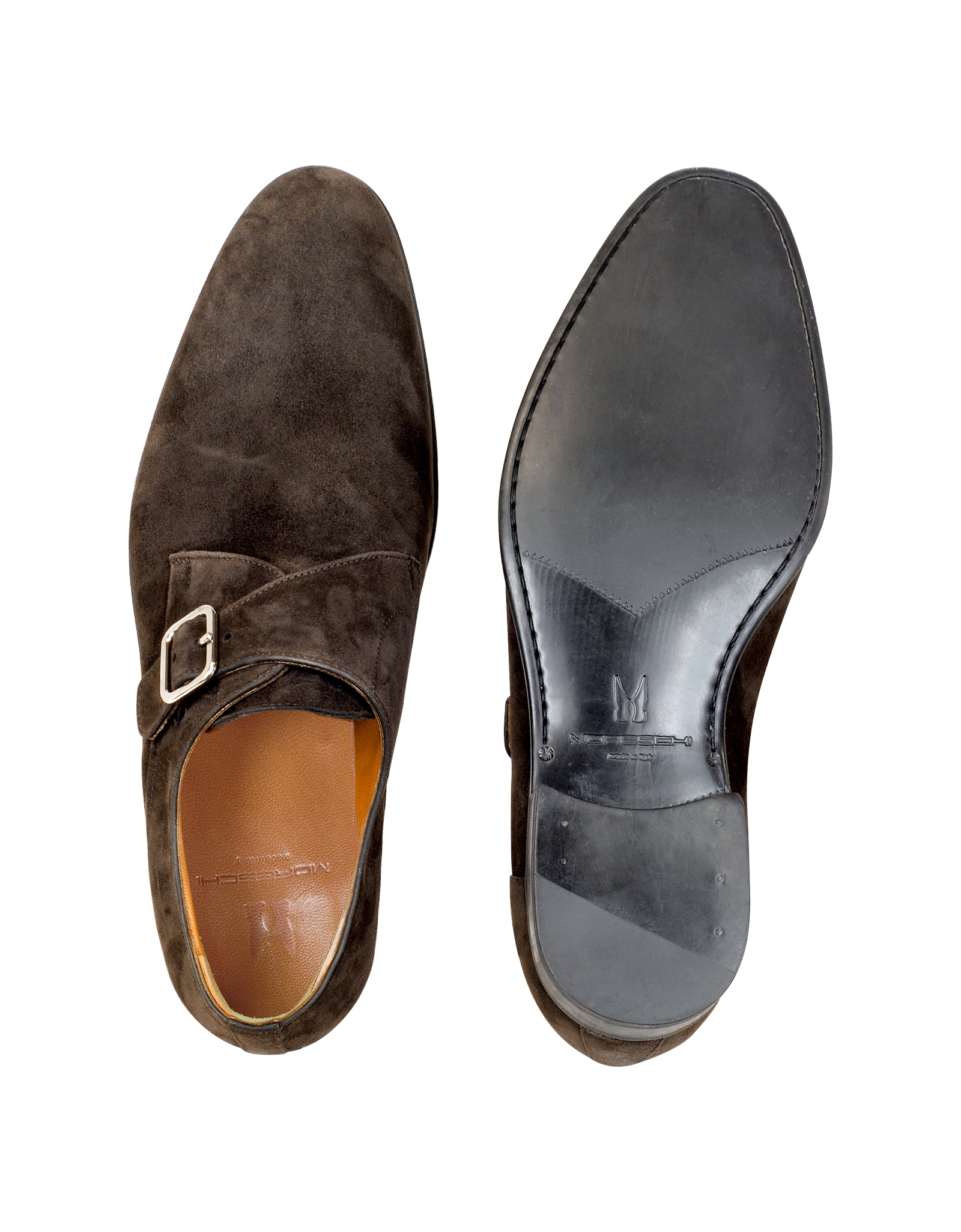 suede monk strap shoes