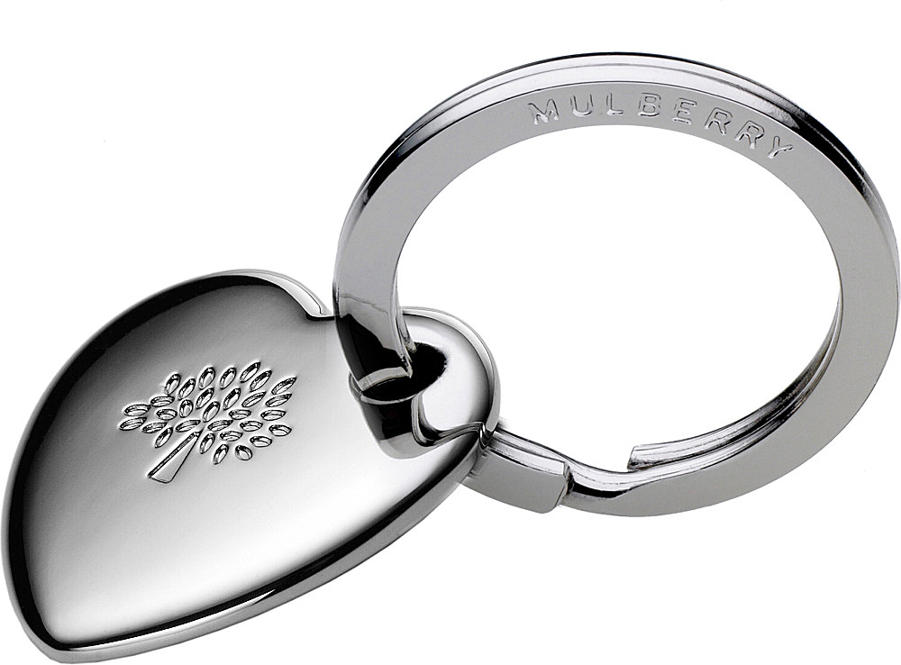Mulberry Heart Keyring in Silver (Metallic) for Men Lyst