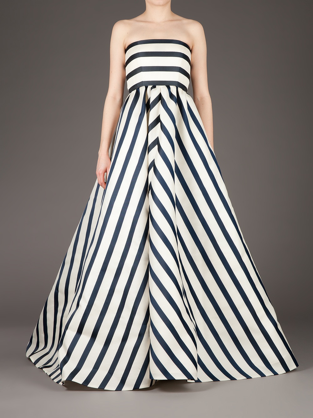 oscar de la renta striped dress