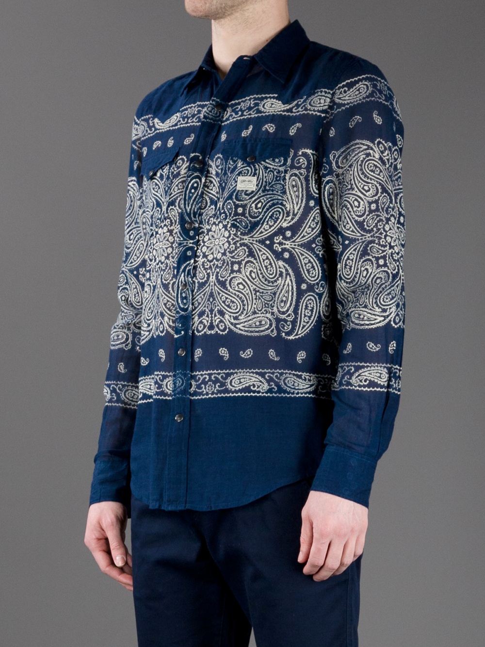 Ralph Lauren Paisley Print Shirt in Blue for Men | Lyst