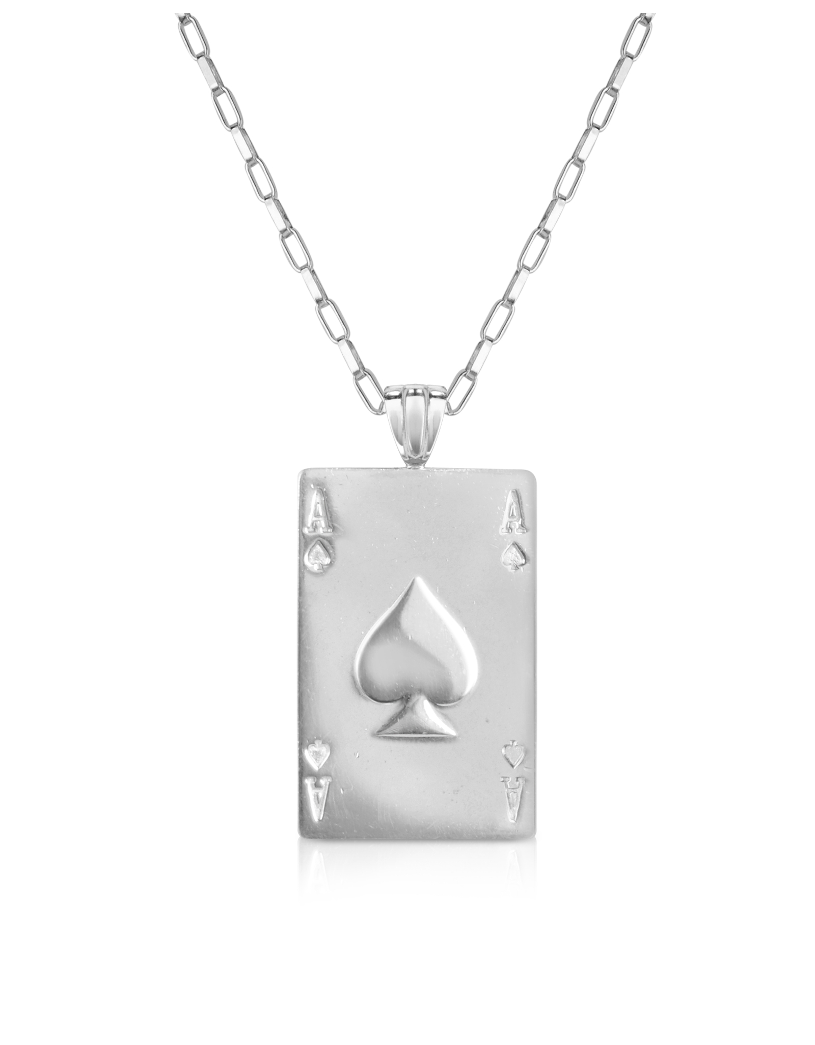 Sho london Sterling Silver Ace Of Spades Necklace in Silver Lyst