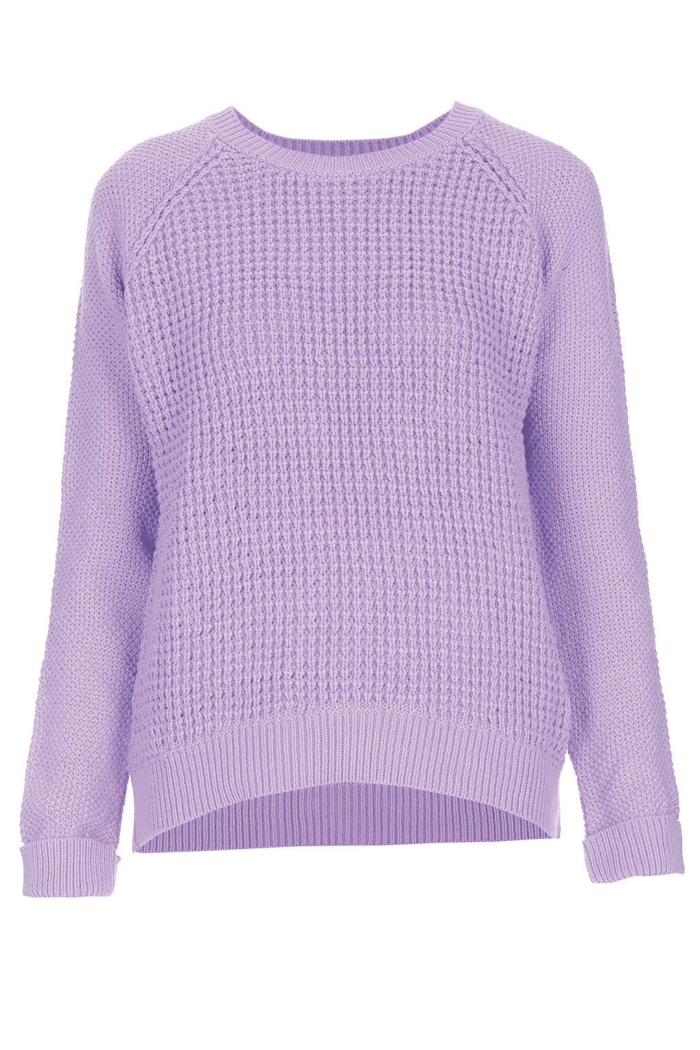 TOPSHOP Knitted Mix Stitch Jumper in Lilac (Purple) - Lyst