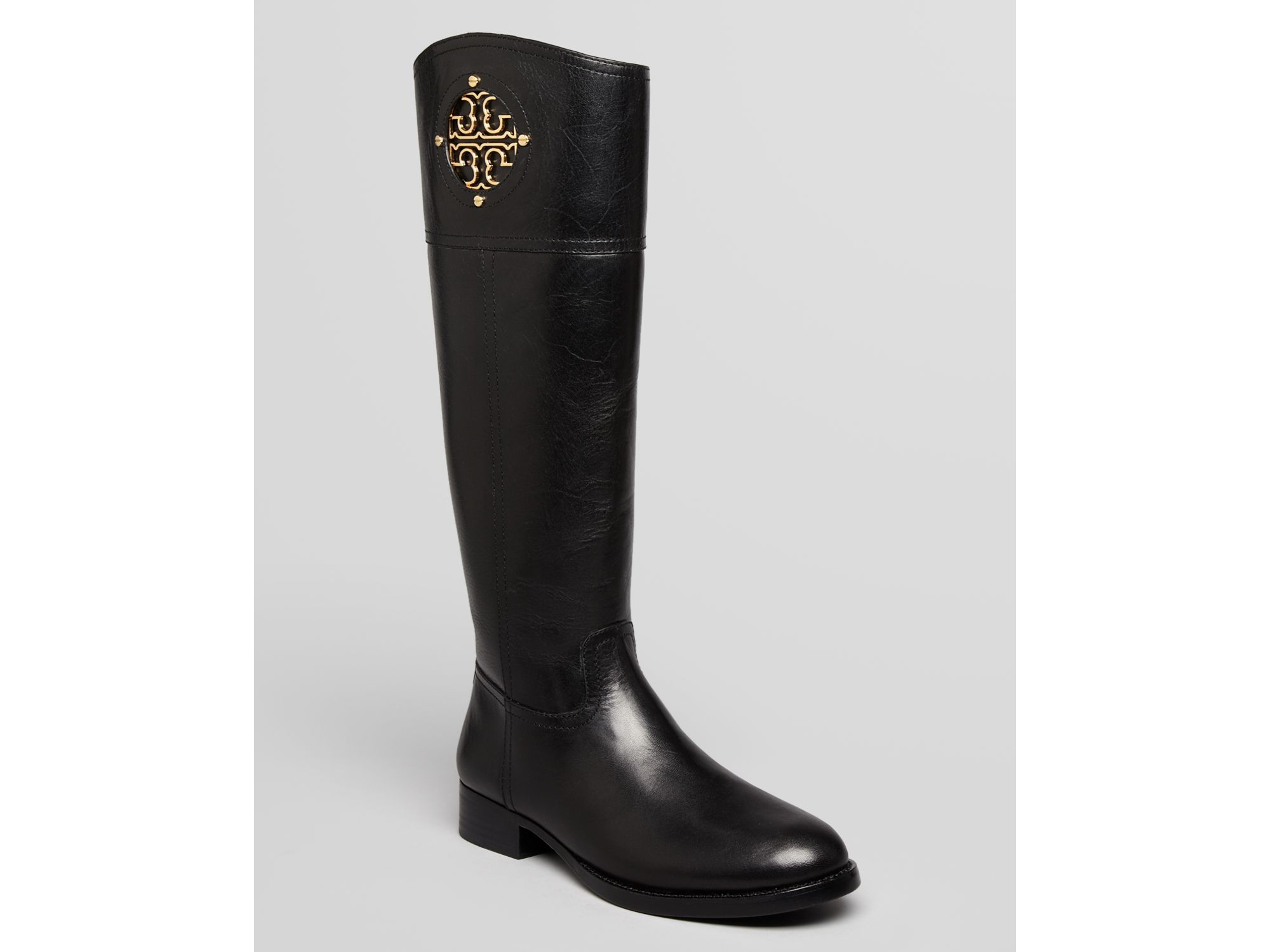 Lyst Tory Burch Riding Boots Kiernan Flat in Black