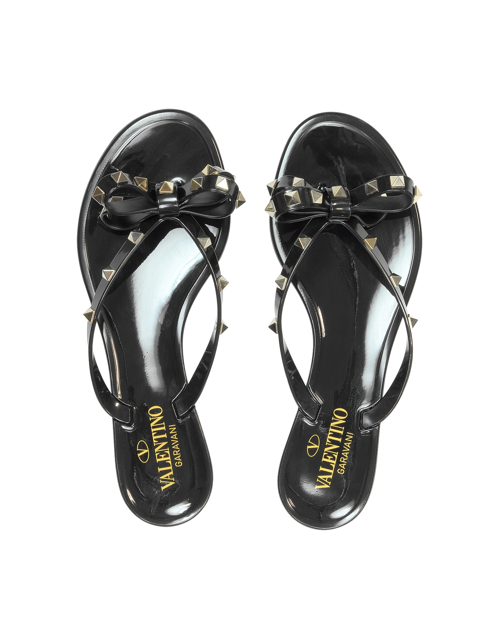 valentino flip flops black