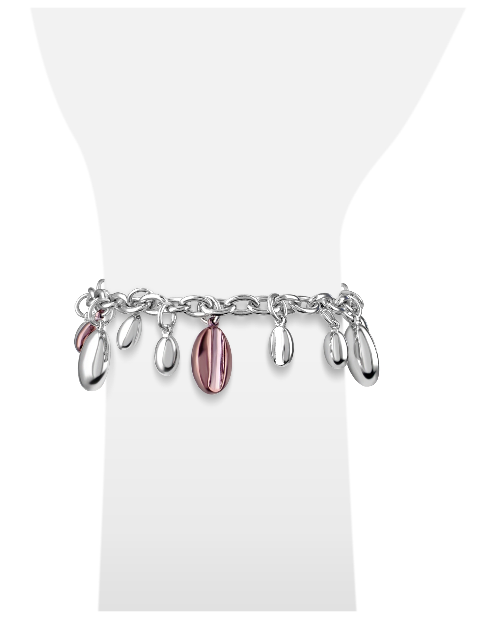 Lyst Zoppini Stainless Steel Charm Bracelet in Metallic