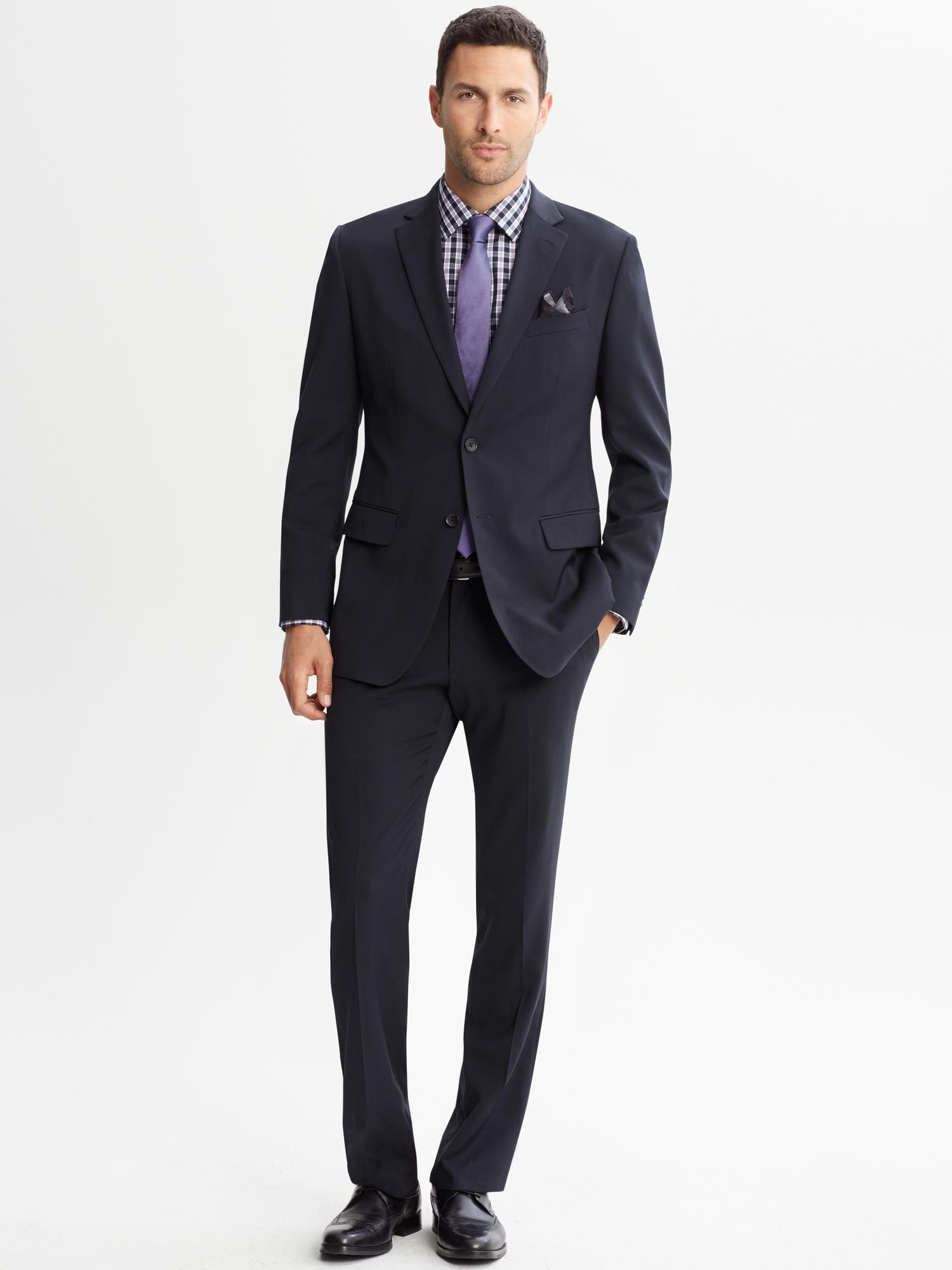 Banana republic Tailored-fit Navy Italian Wool Suit Jacket in Blue for ...