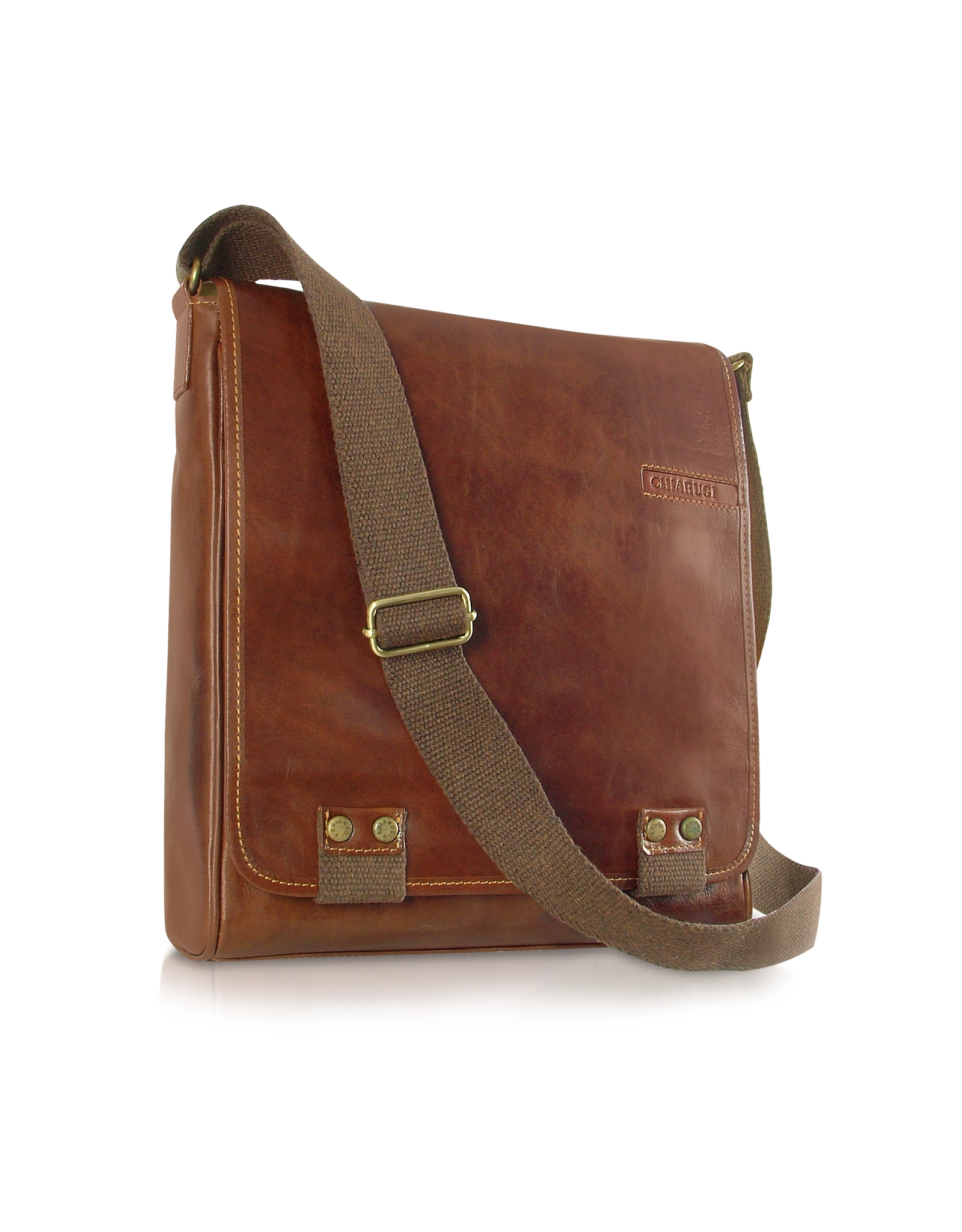 Chiarugi Handmade Brown Genuine Leather Crossbody Bag in Brown | Lyst