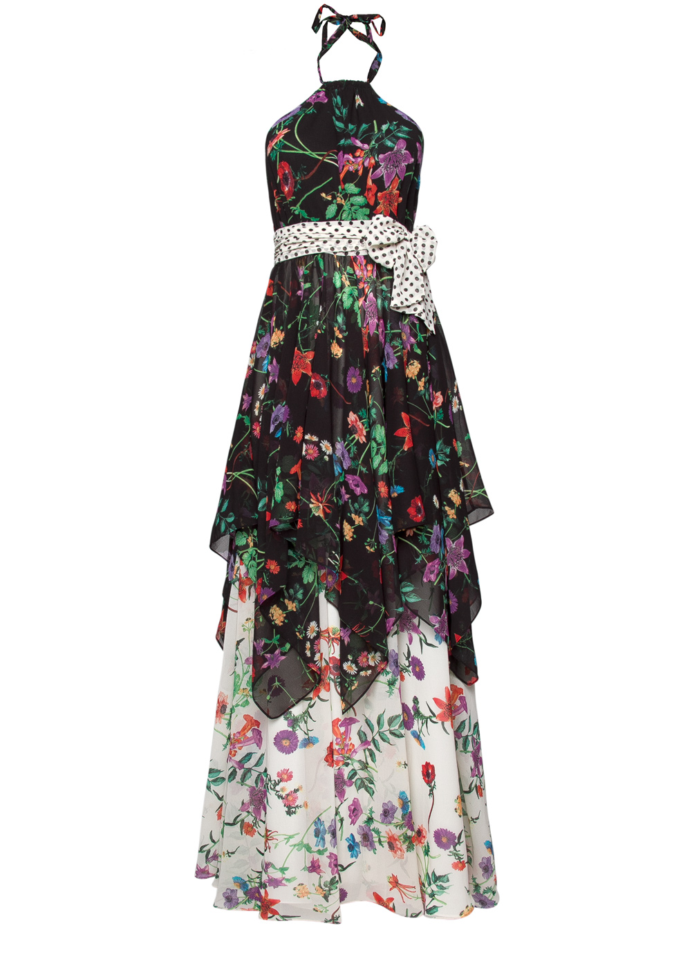 Mango Flower Maxi-dress in Black - Lyst