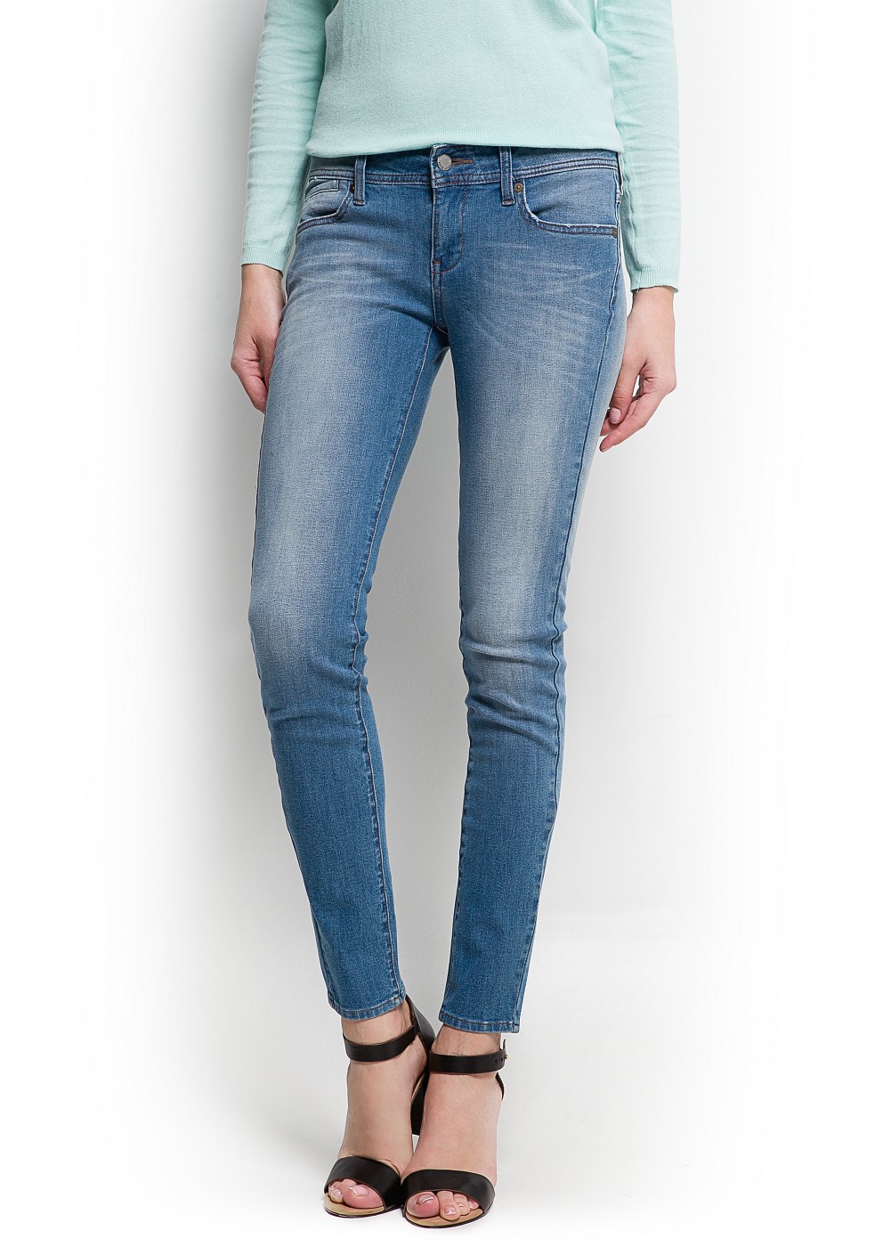 Lyst - Mango Super Slim Jeans in Blue