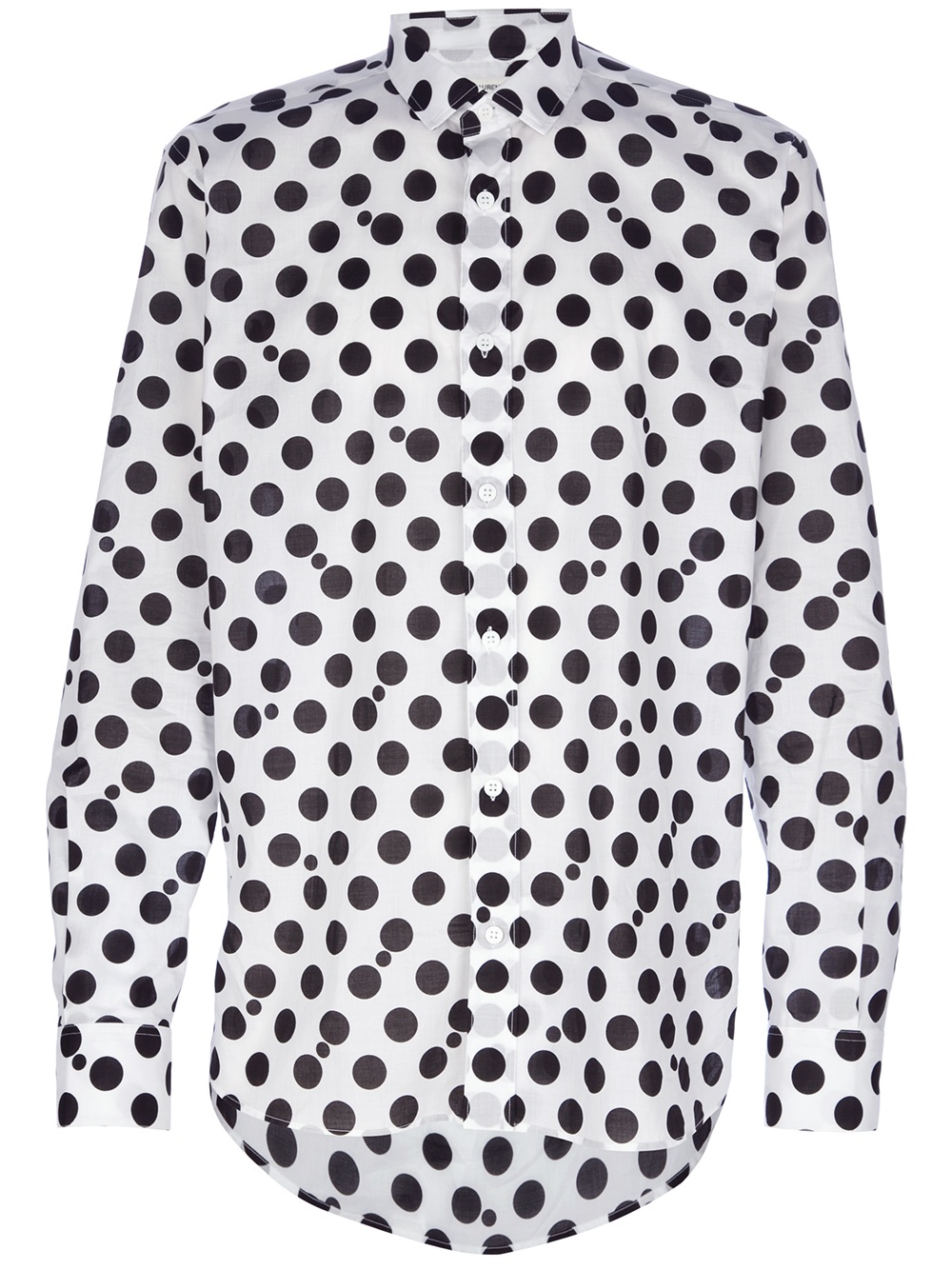 saint laurent polka dot shirt mens