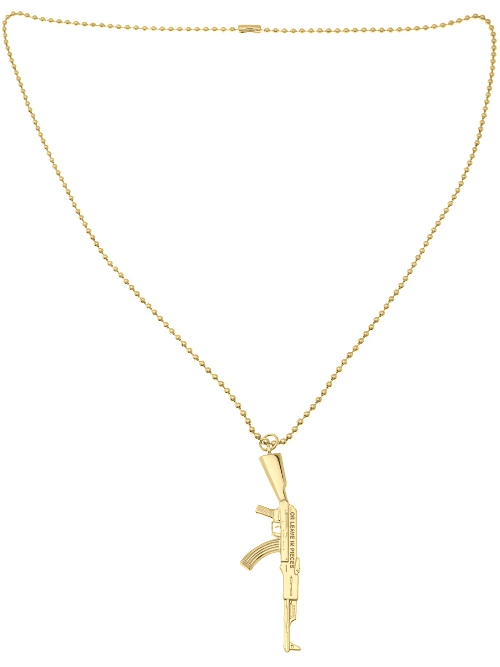 Ssur Gun Necklace In Gold Metallic For Men Lyst - gold roblox necklace t shirt