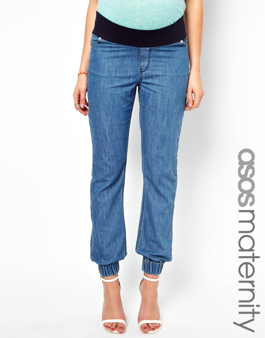 jeans with track stripes
