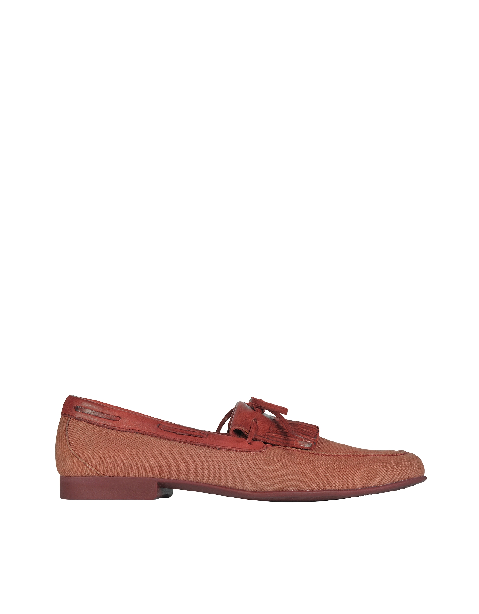 Fratelli Rossetti Yacht Canvas and Leather Fringed Loafer in Brown - Lyst