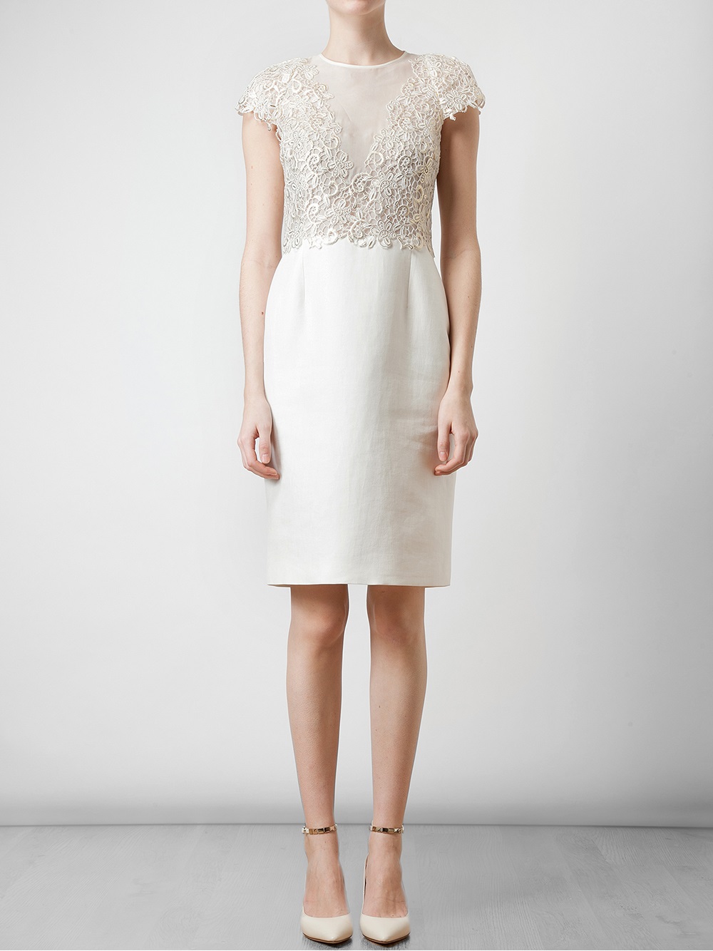 Lyst Giambattista Valli Cotton And Silk Organza Dress In White Gallery
