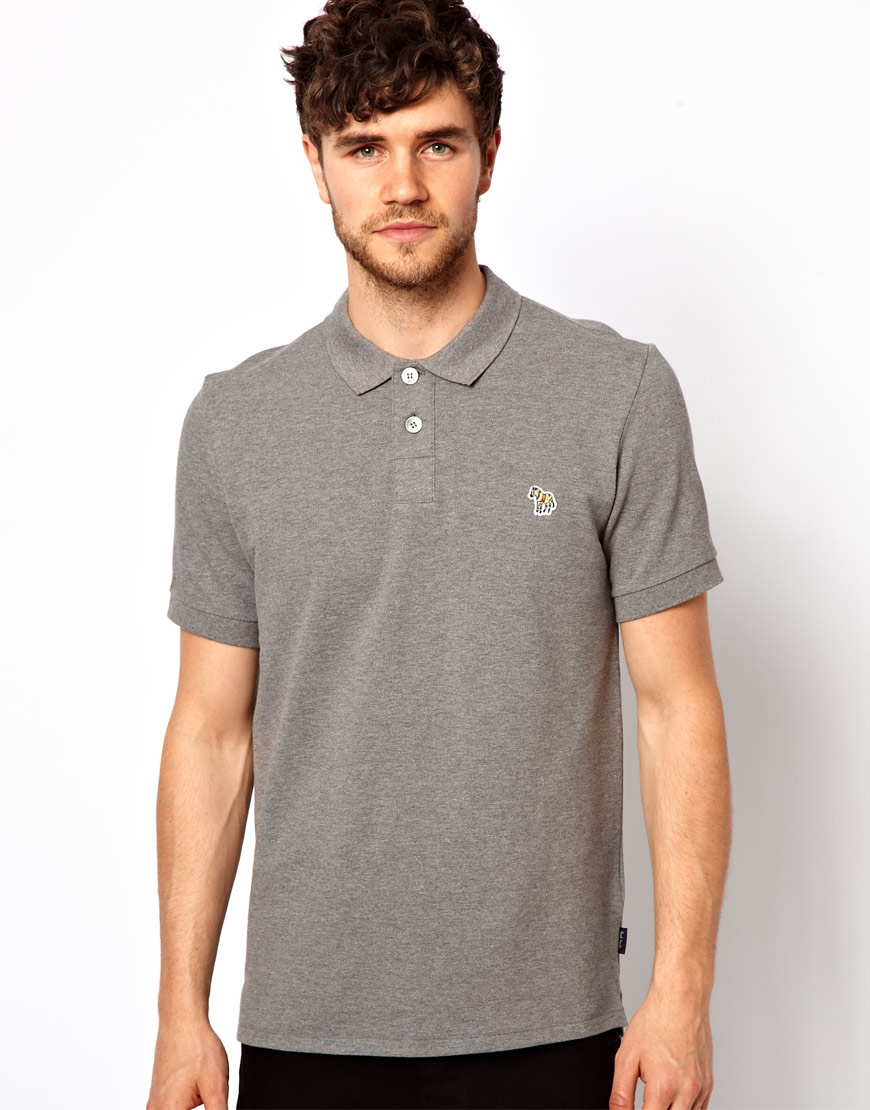 Paul smith Zebra Polo Shirt in Gray for Men | Lyst Paul smith Zebra Polo Shirt in Gray for Men | Lyst
