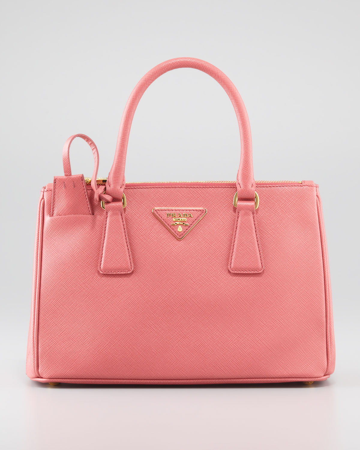 Prada Mini Saffiano Lux Tote Bag in Pink - Lyst