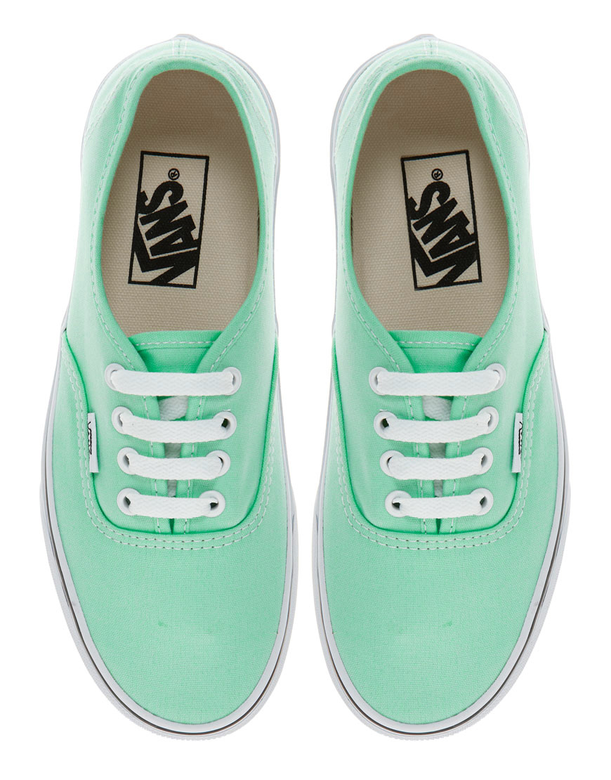 vans for girls mint green