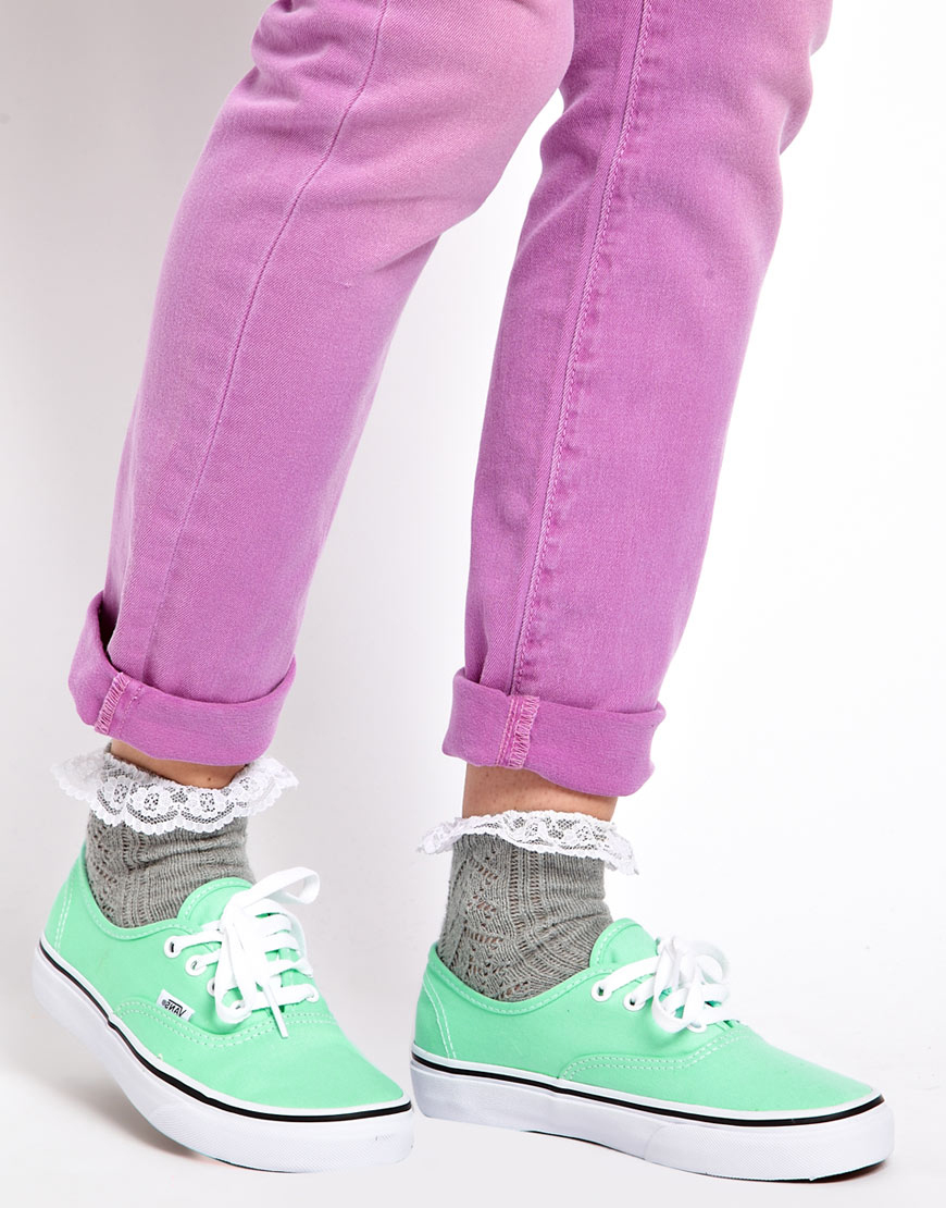 Vans Authentic Classic Mint Sneakers in Green | Lyst