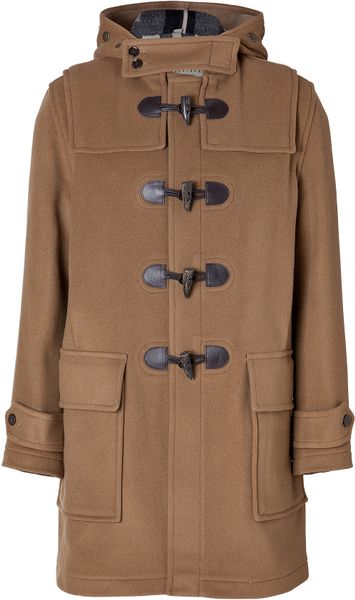 Burberry Brit Wool Blend Broadhurst Duffle Coat in Camel in Brown for ...