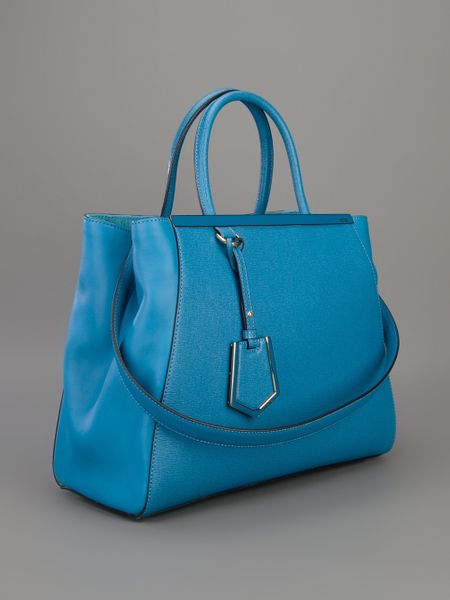 Fendi 2jours Tote in Blue (turquoise) | Lyst