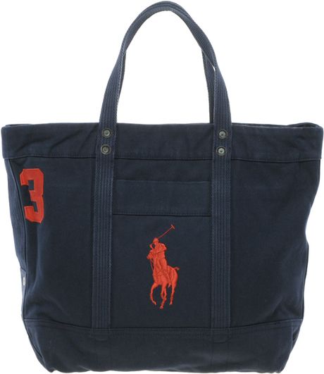 Ralph Lauren Tote Bag in Blue (navy) | Lyst