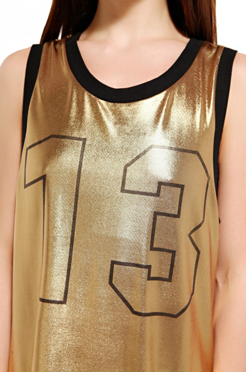 metallic gold jersey