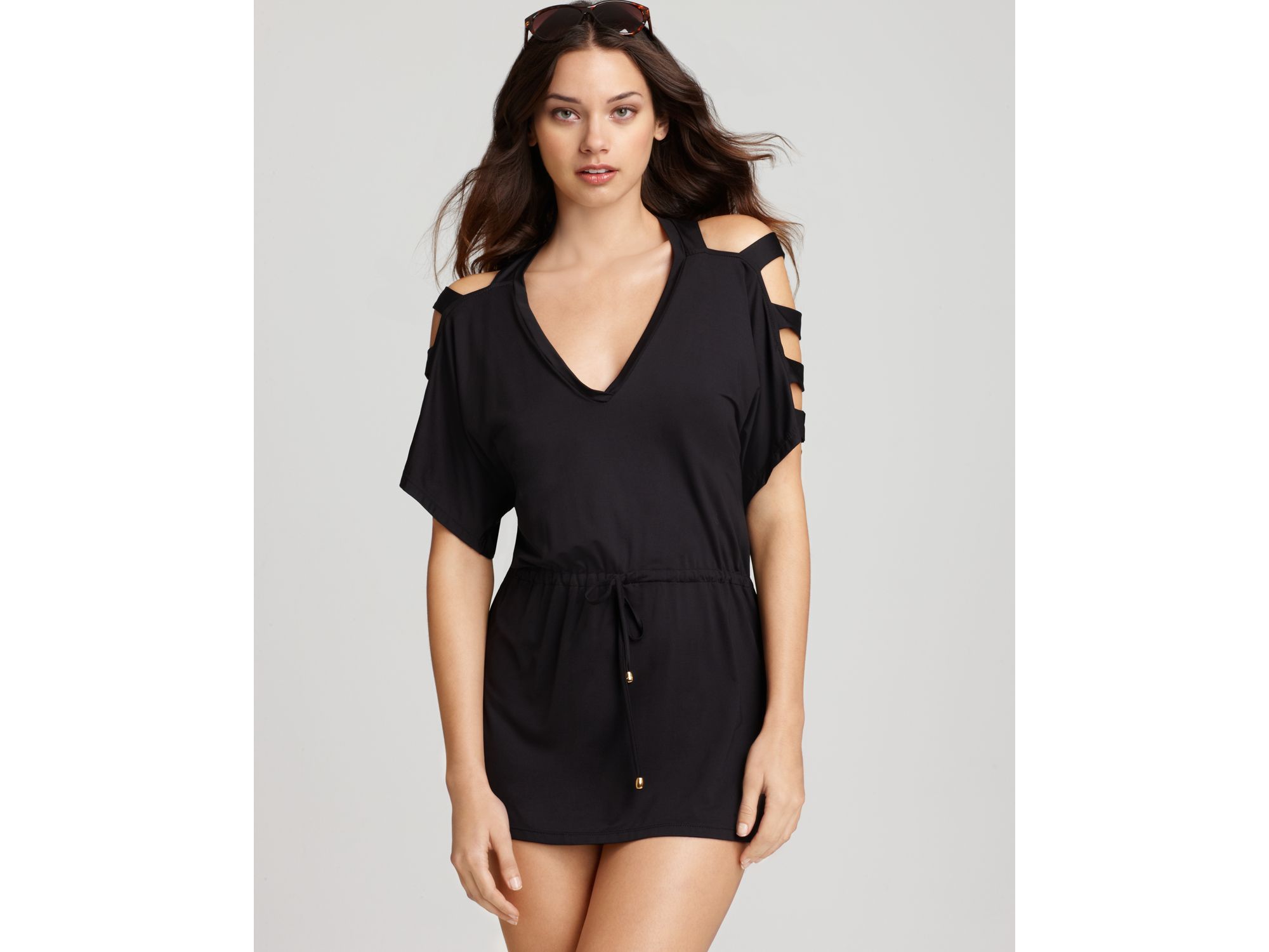 peek a boo shoulder dress