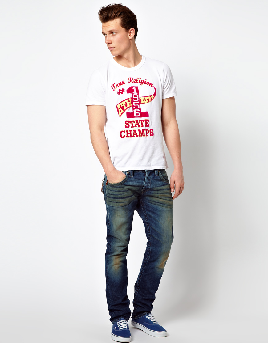 white true religion tshirt