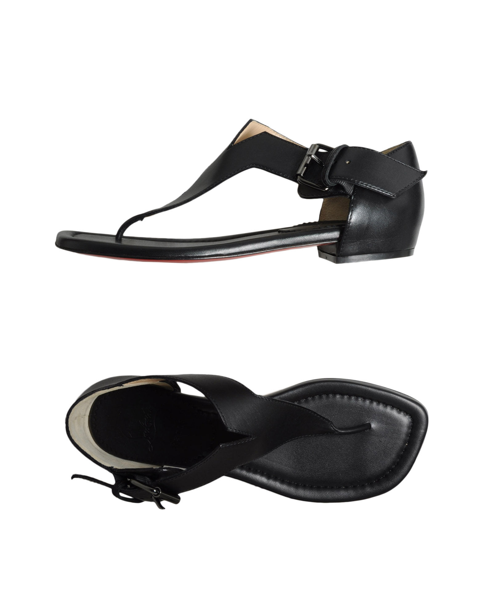 Christian Louboutin Flip Flops in Black | Lyst