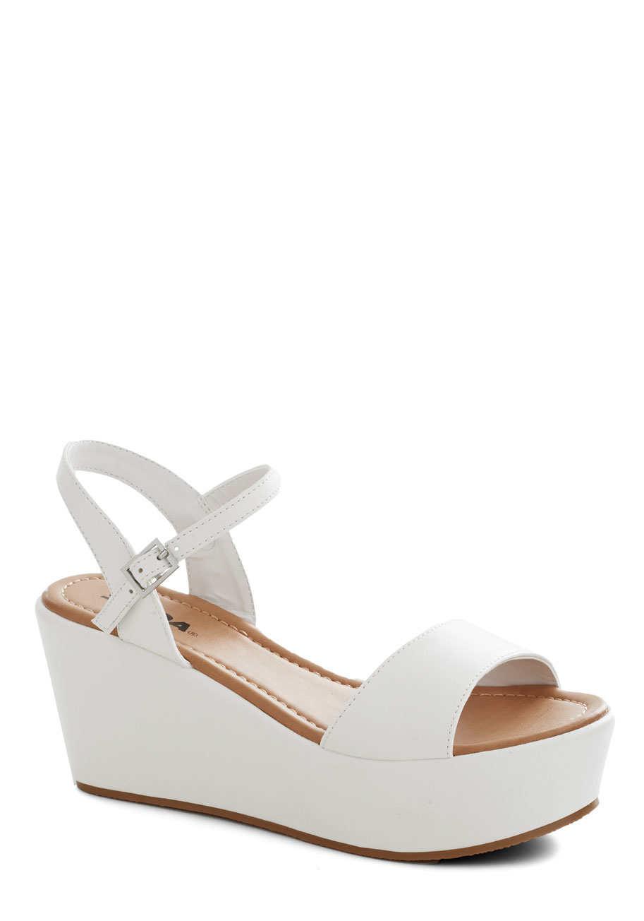 white platform wedge sandals