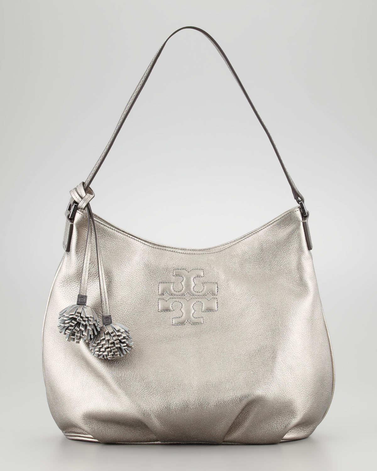 Download Tory Burch Thea Metallic Leather Hobo Bag - Lyst Yellowimages Mockups