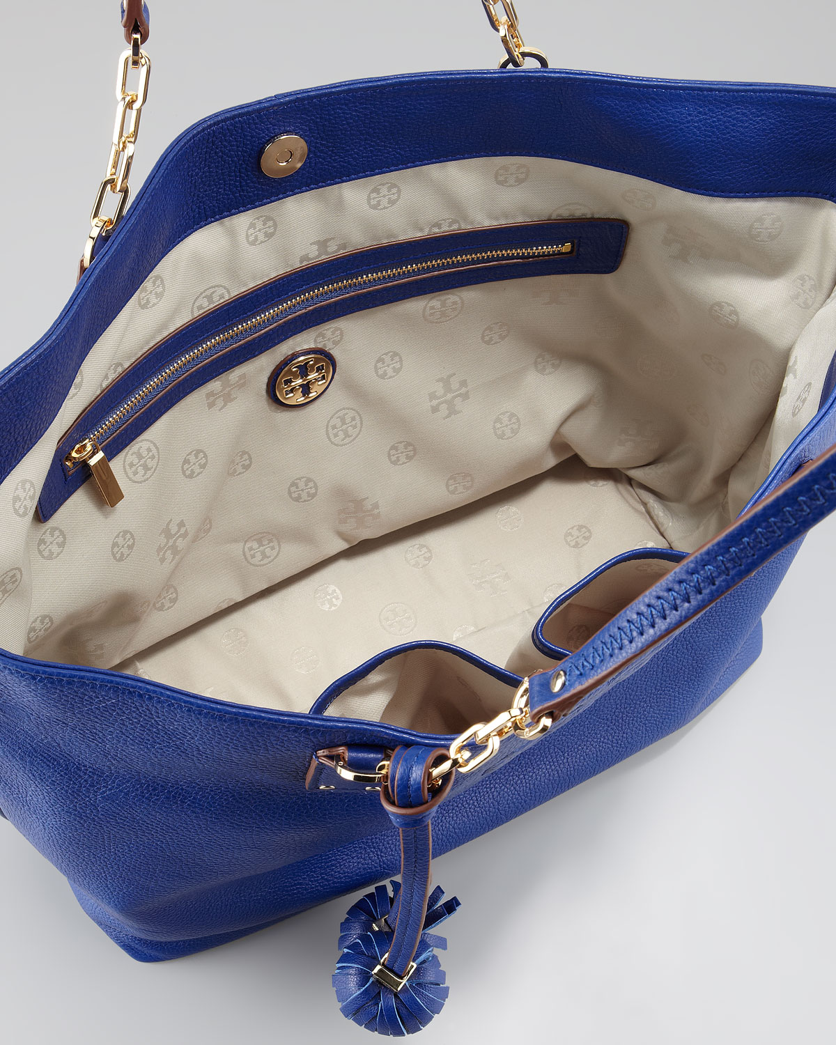 Lyst Tory burch Thea Large Tote Bag in Blue